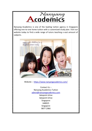 Home Tutor & Private Tuition Agency in Singapore