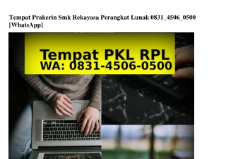 Tempat Prakerin Smk Rekayasa Perangkat Lunak 0831–4506–0500[WhatsApp]