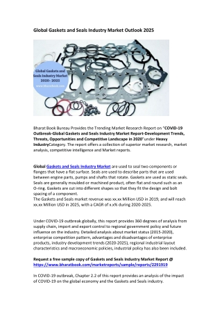 Global Gaskets and Seals Industry Market Outlook 2025