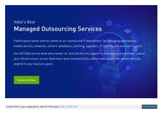 India’s Best Managed Outsourcing Services