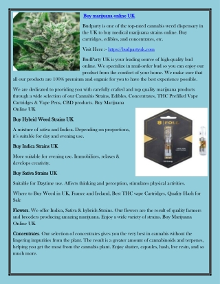 Buy marijuana online UK