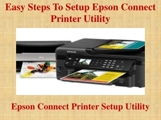 Easy Steps To Setup Epson Connect Printer Utility