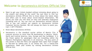 Aeromexico Airlines Reservations