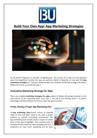 Build Your Own App: App Marketing Strategies