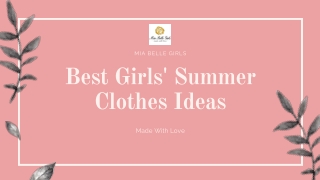 Cute summer outfits for little girls