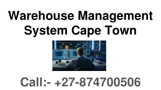 Warehouse Management System Cape Town