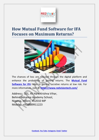 How Mutual Fund Software for IFA Focuses on Maximum Returns?