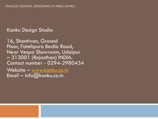 Famous Graphic Designing in India Kanku