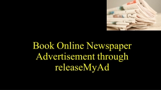 Newspaper Ad Booking Online Instantly Across India