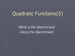 Quadratic Functions5