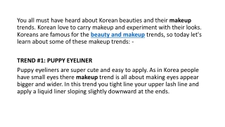 8 Korean Makeup Trends You Must Try