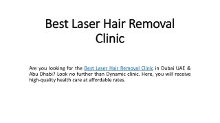 Best Laser Hair Removal Clinic