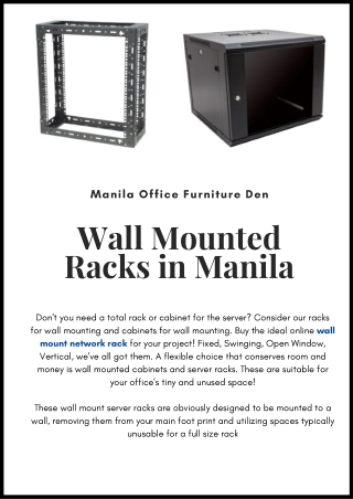 Wall Mounted Racks in Manila