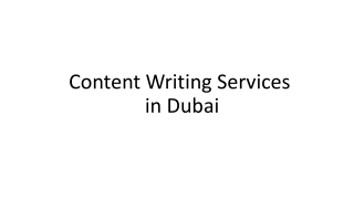 Content writing services in Dubai