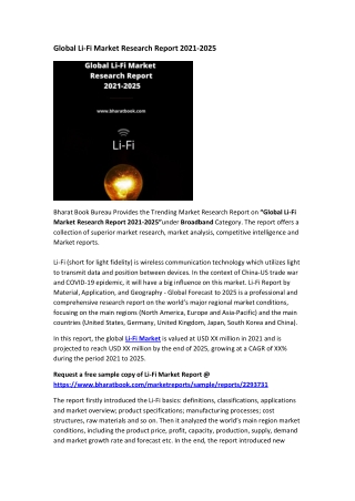 Global Li-Fi Market Research Report 2021-2025