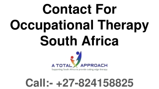 Contact For Occupational Therapy South Africa