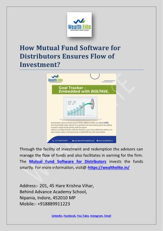 How Mutual Fund Software for Distributors Ensures Flow of Investment?