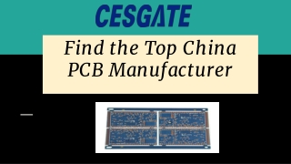 Find the Top China PCB Manufacturer