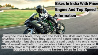 These Are The Fastest Bikes In India With Price, Engine And Top Speed Information