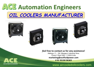 OIL COOLERS MANUFACTURER - ACE Automation Engineers