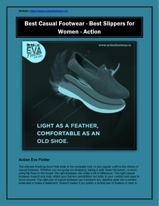 Best Casual Footwear - Best Slippers for Women - Action