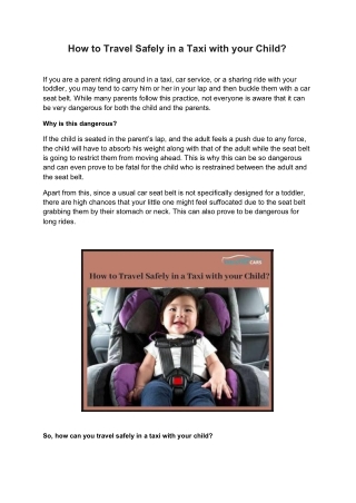 Hire Affordable Baby Seat Taxi Melbourne Services
