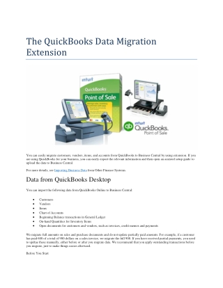 The QuickBooks Data Migration Extension