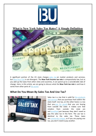 What is New York Sales Tax Rates? A Simple Definition