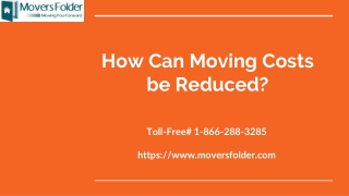 How Can Moving Costs be Reduced?