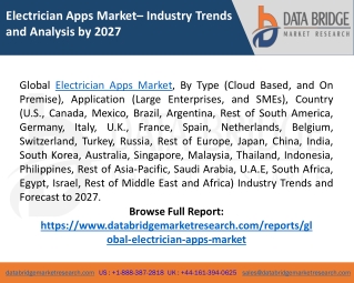 Electrician Apps Market Growth, Analysis, Size and Forecast 2027