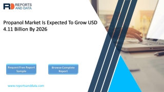 Propanol Market Future Demand, Analysis & Outlook for 2027