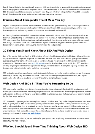14 Common Misconceptions About Web Design SEO Services