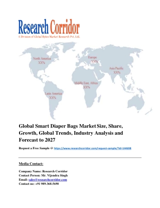 Global Smart Diaper Bags Market Size, Share, Growth, Global Trends, Industry Analysis and Forecast to 2027