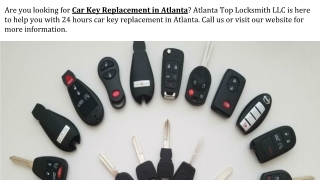 Car Key Replacement in Atlanta