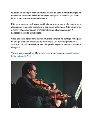 Aprendendo a tocar violino do Zero-Dicas Matadoras para começar
