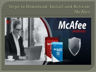 Steps to Download and Activate Mcafee Security - Mcafee.com/Activate