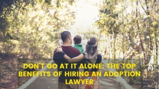 Don’t Go At It Alone: The Top Benefits of Hiring an Adoption Lawyer