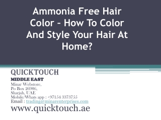 Ammonia Free Hair Color – How To Color And Style Your Hair At Home?