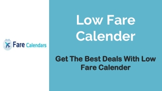 Low Fare Calender