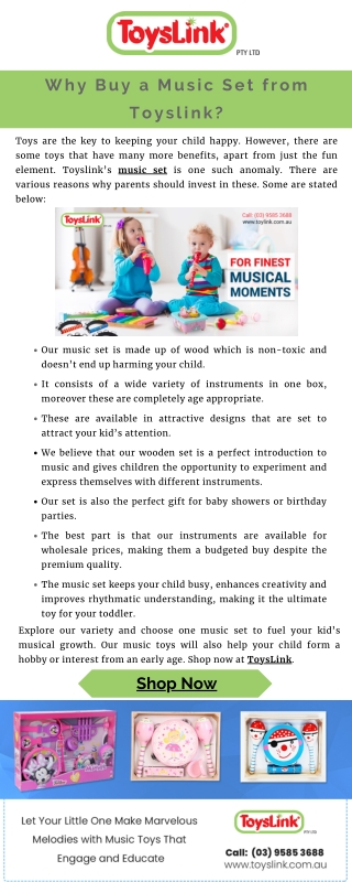 Why Buy a Music Set from Toyslink?