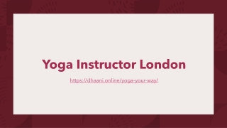 Yoga Instructor London