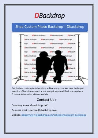 Shop Custom Photo Backdrop | Dbackdrop