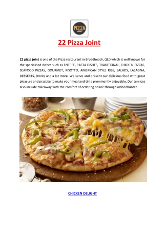 22 pizza joint restaurant broadbeach, QLD - 5% Off