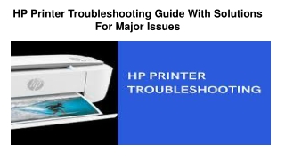 HP Printer Troubleshooting Guide With Solutions For Major Issues