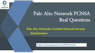 2021 Palo Alto Networks PCNSA Training Questions