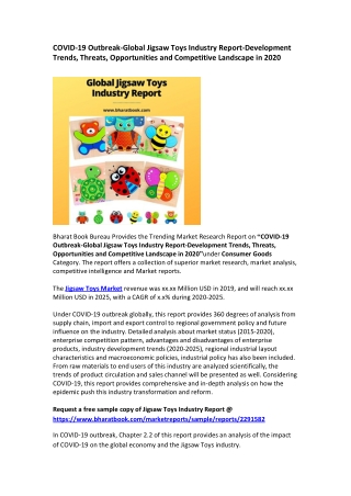 Global Jigsaw Toys Industry Research Report 2020-2025