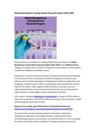 Global Mycoplasma Testing Market Research Report 2021-2025