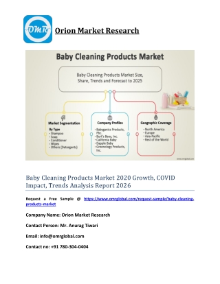 Baby Cleaning Products Market 2020 Growth, COVID Impact, Trends Analysis Report 2026