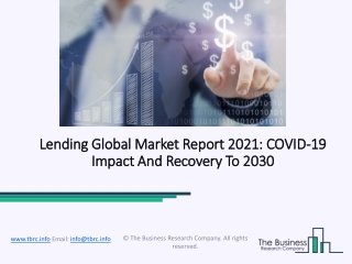 Lending Market, Industry Trends, Revenue Growth, Key Players Till 2030