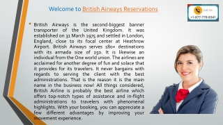 British Airlines Reservations